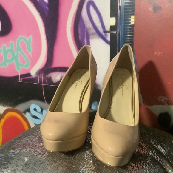 Jessica Simpson Waleo Nude Patent Leather Platform Pump Size 11 - Picture 2 of 6